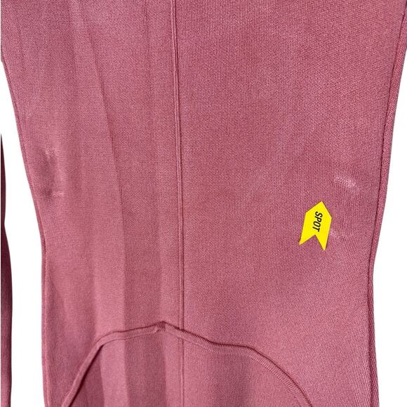 Helsa Scarlet Maxi Knit Dress Long Sleeve Minimalist Quiet Luxury Rose Pink XS - Picture 12 of 12